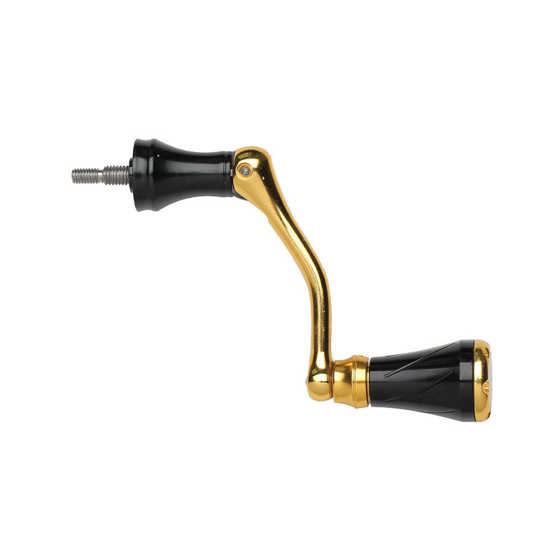 Gold and black power handle with metal rod knob