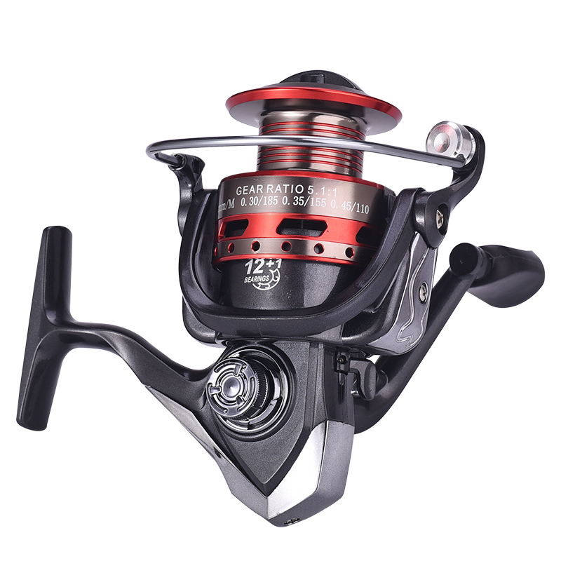 Rubber Knob Smooth Casting Fishing Reel with Adjustable Drag System