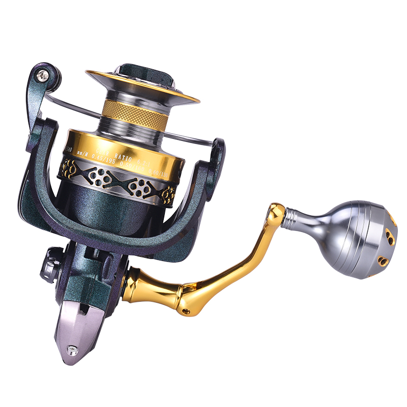 Metal CNC Power Handle Metal Spinning Wheel Trolling Fishing Reels