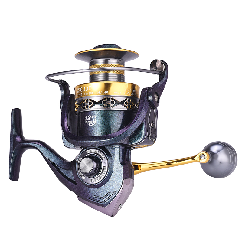 Metal CNC Power Handle Metal Spinning Wheel Trolling Fishing Reels